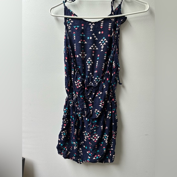 Charlotte Russe Triangle Design Child Size Large Navy Blue Romper - Picture 4 of 4